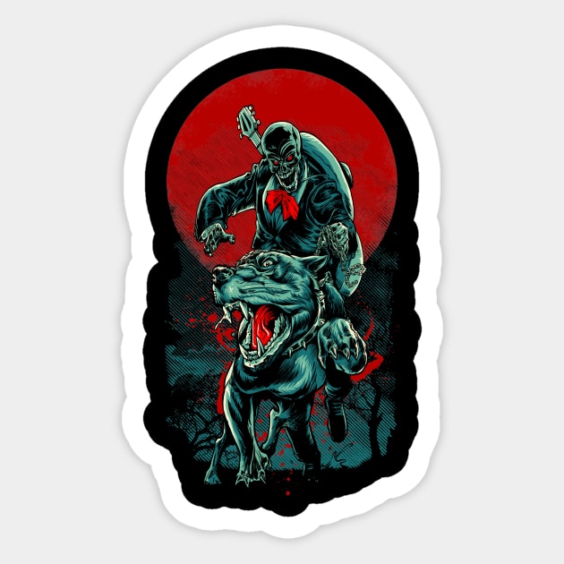 Zombie Mariachi Pitbull Sticker by EllizClothing
